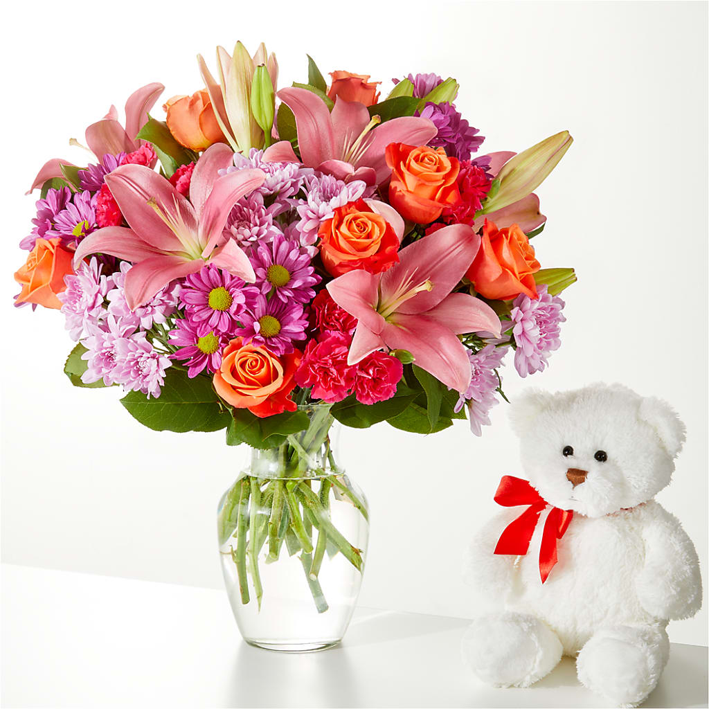 One and Only Bouquet and Bear Bundle – Best Choice Floral And Landscape, Hortonville WI