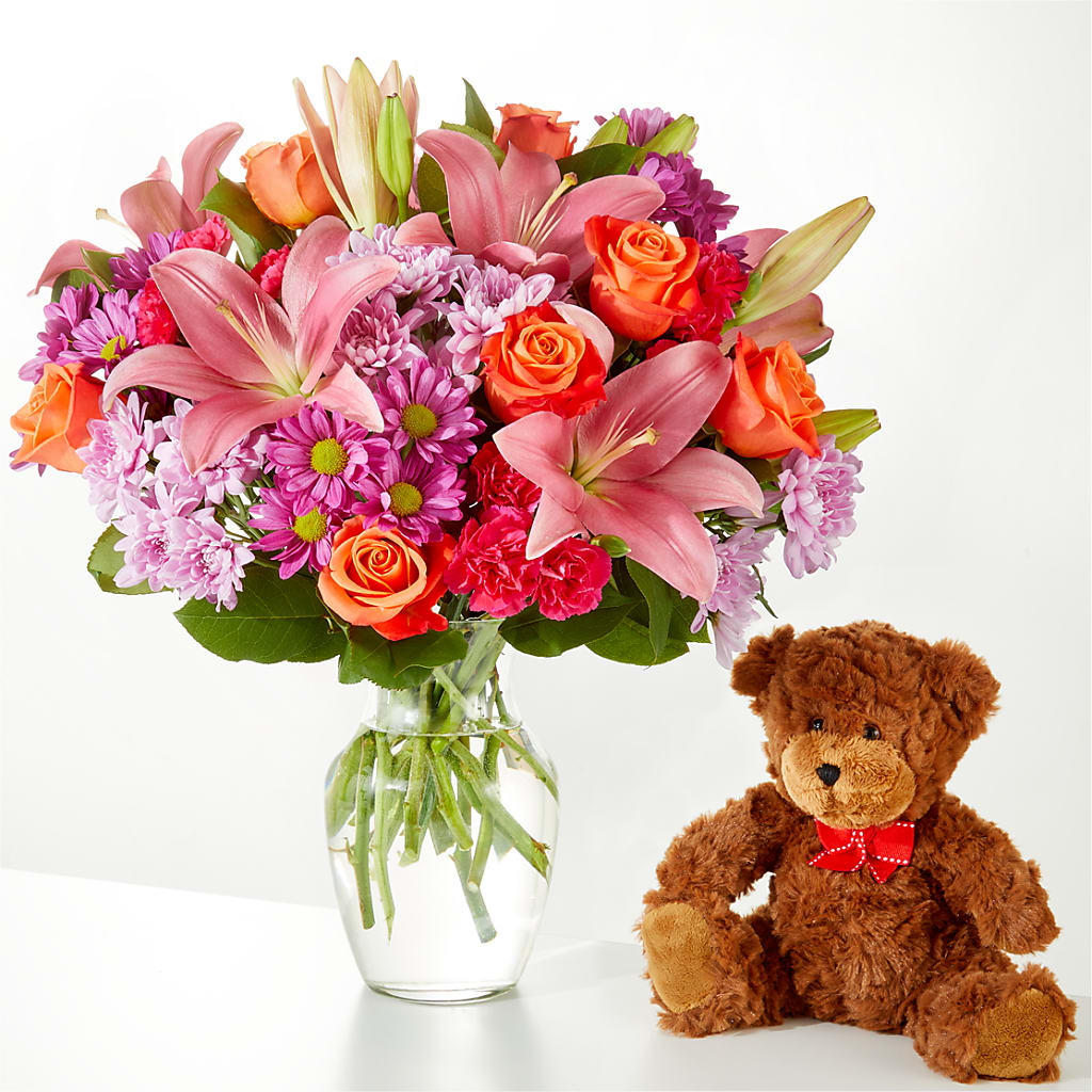 One and Only Bouquet and Bear Bundle – Best Choice Floral And Landscape, Hortonville WI