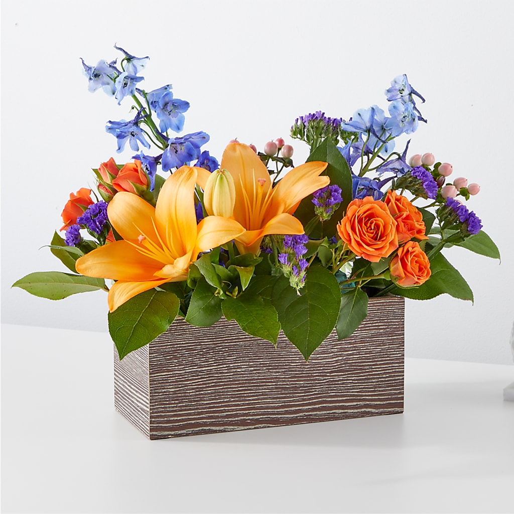 Radiant Citrus Box Bouquet – Best Choice Floral And Landscape, Hortonville WI