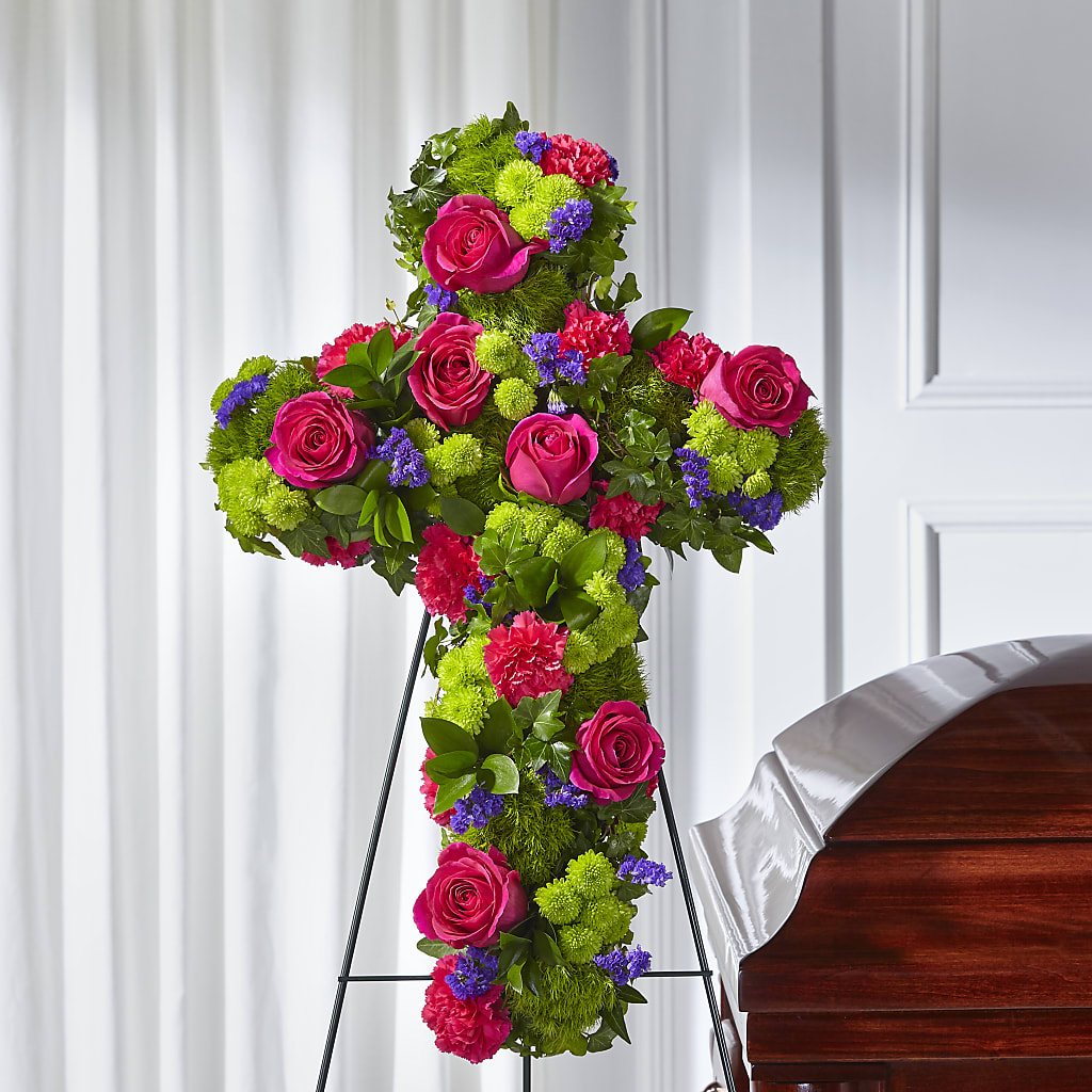 Tribute Rose Floral Cross – Best Choice Floral And Landscape, Hortonville WI