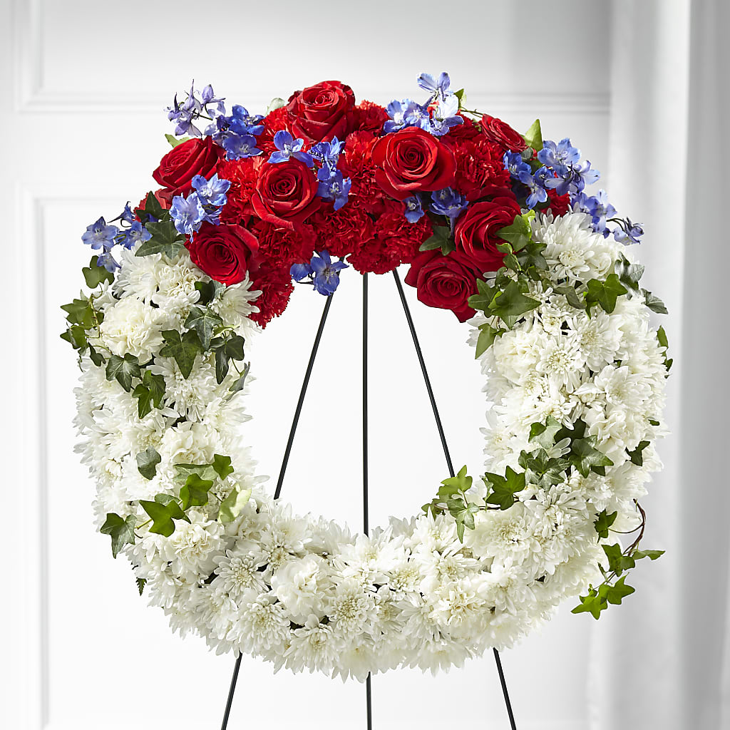 Patriotic Passion Wreath – Best Choice Floral And Landscape, Hortonville WI