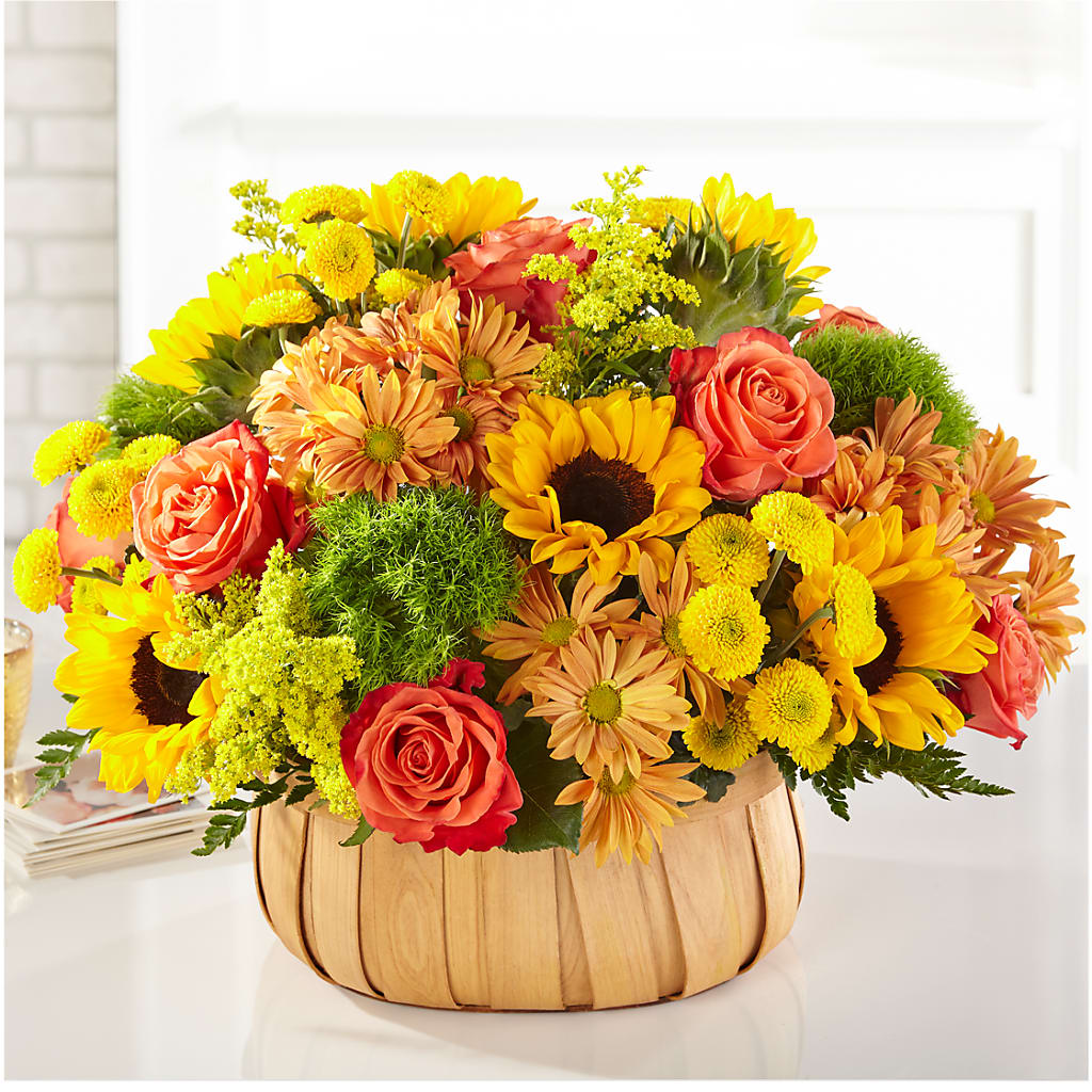 Harvest Sunflower Basket – Best Choice Floral And Landscape, Hortonville WI
