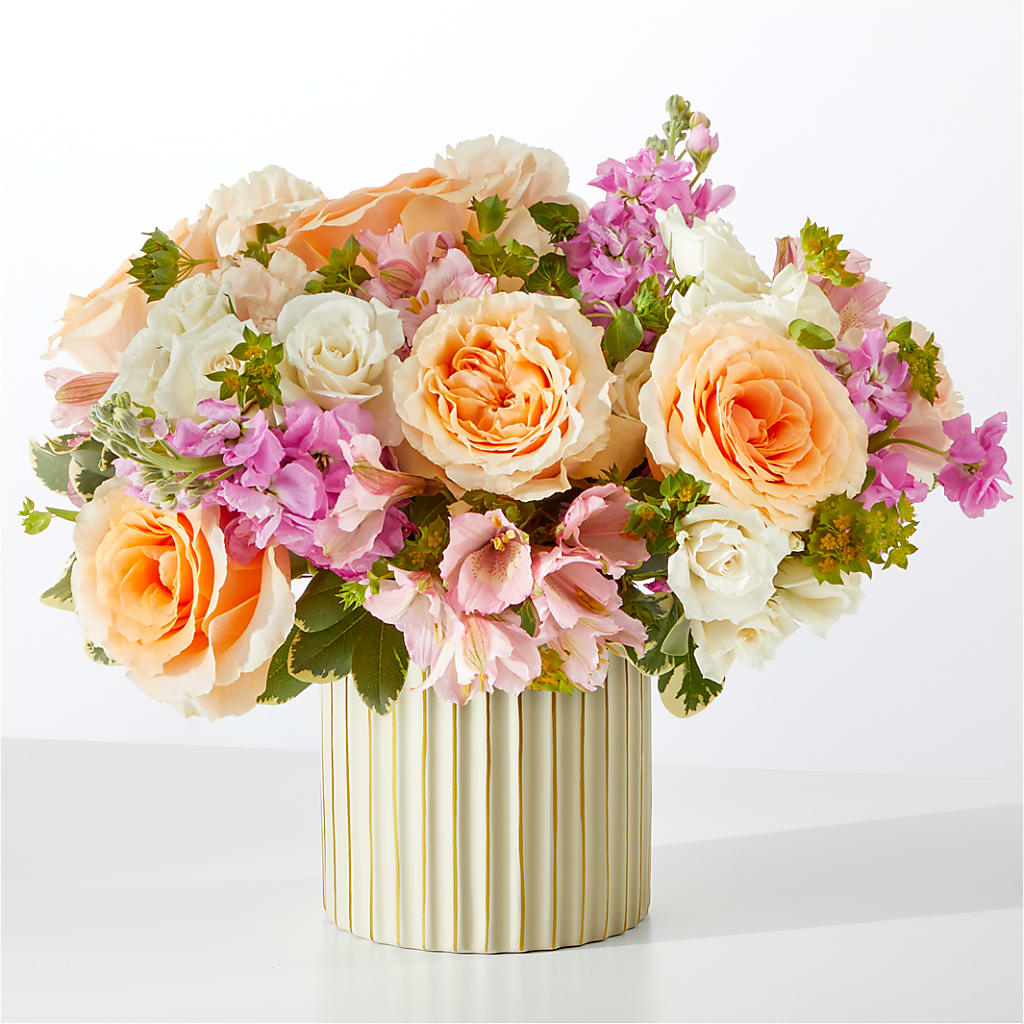 Paradise Bouquet with Ivory Vase – Best Choice Floral And Landscape, Hortonville WI