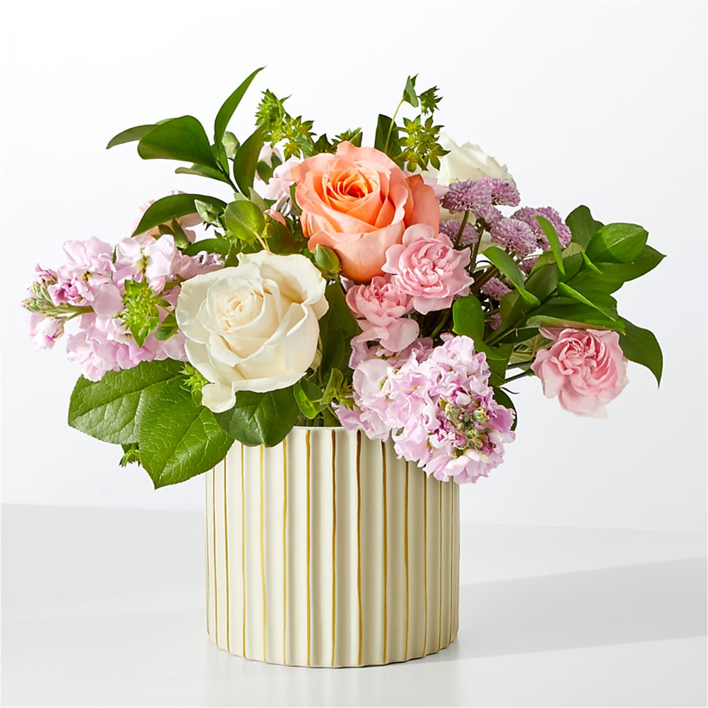 French Market Bouquet with Ivory Vase – Best Choice Floral And Landscape, Hortonville WI