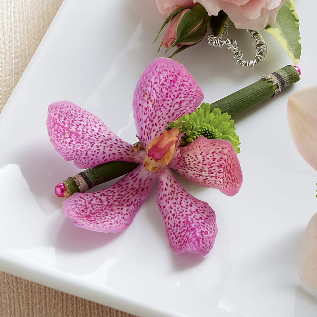 Pink Mokara Boutonniere – Best Choice Floral And Landscape, Hortonville WI