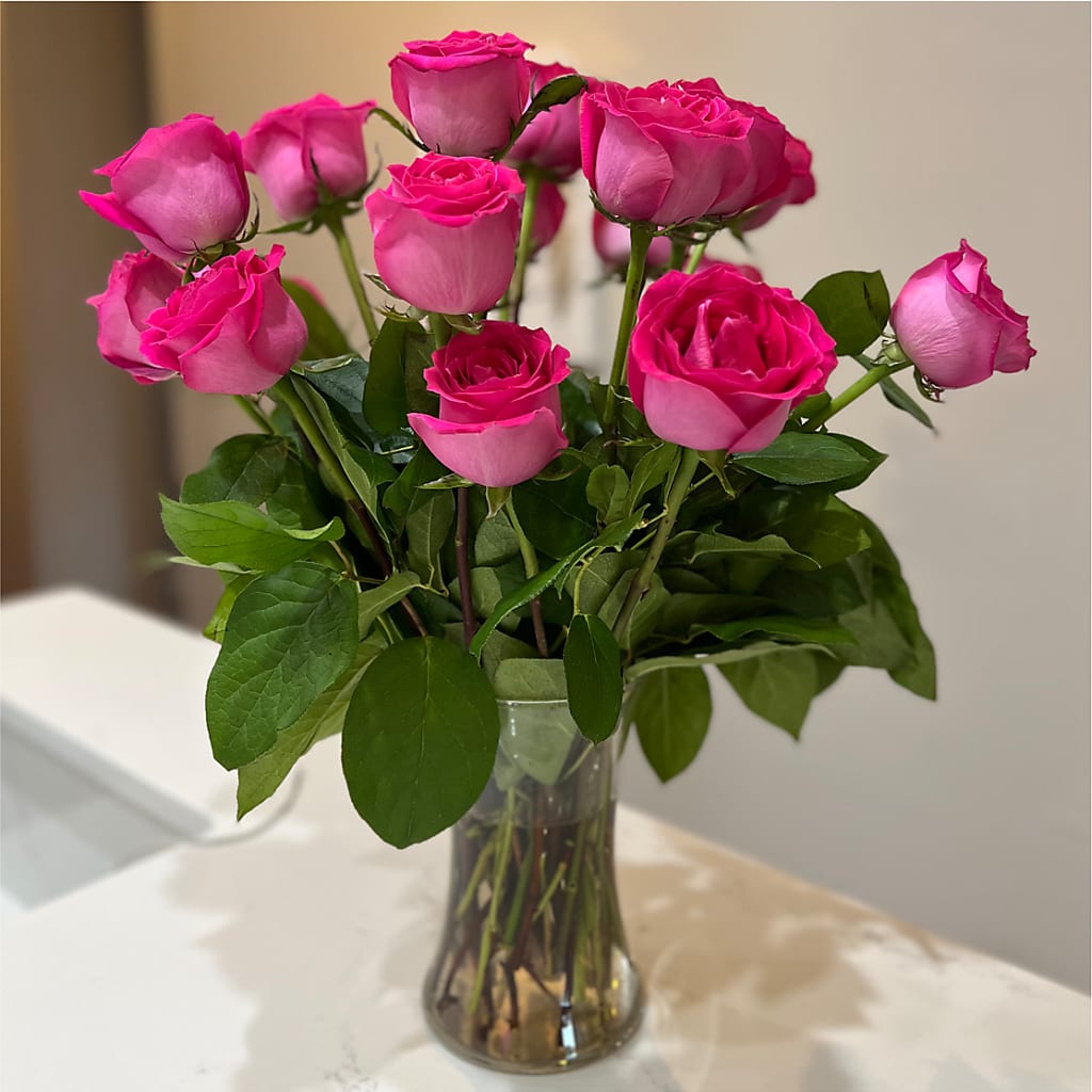 Long Stem Pink Rose Bouquet –  Best Choice Floral And Landscape, Hortonville WI