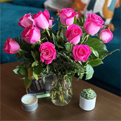 Long Stem Pink Rose Bouquet –  Best Choice Floral And Landscape, Hortonville WI
