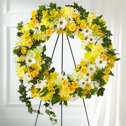 Golden Remembrance Wreath –  Best Choice Floral And Landscape, Hortonville WI