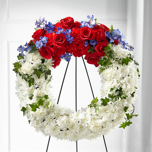Patriotic Passion Wreath –  Best Choice Floral And Landscape, Hortonville WI