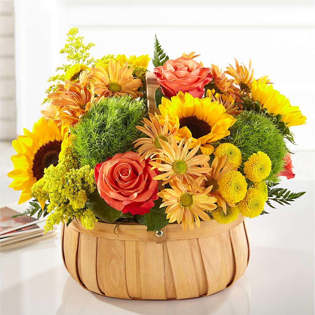 Harvest Sunflower Basket –  Best Choice Floral And Landscape, Hortonville WI