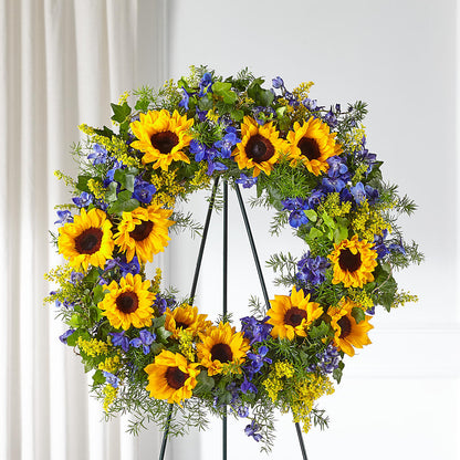 Bright Rays Wreath –  Best Choice Floral And Landscape, Hortonville WI