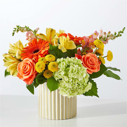 Autumn Sunshine Bouquet with Ivory Vase –  Best Choice Floral And Landscape, Hortonville WI