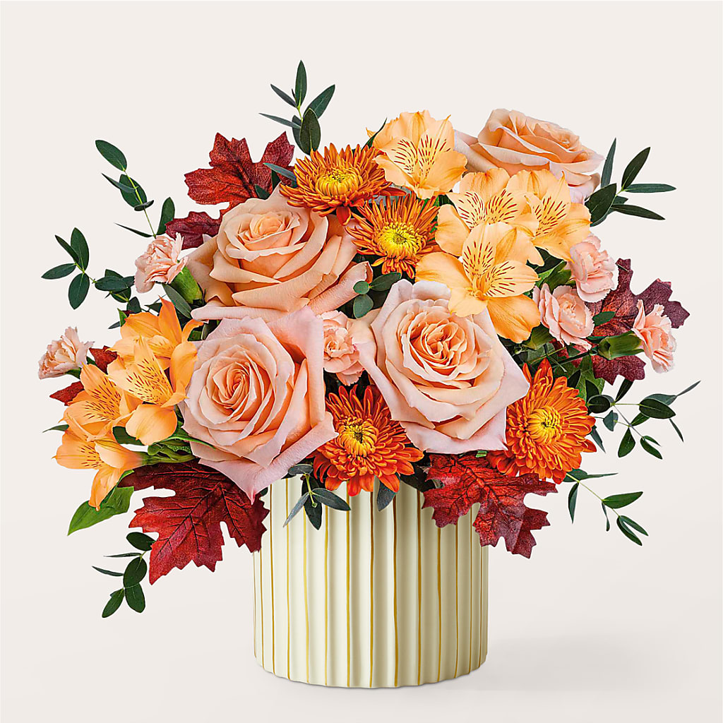 Spiced Latte Bouquet with Ivory Vase –  Best Choice Floral And Landscape, Hortonville WI