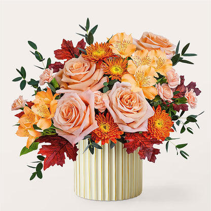 Spiced Latte Bouquet with Ivory Vase –  Best Choice Floral And Landscape, Hortonville WI