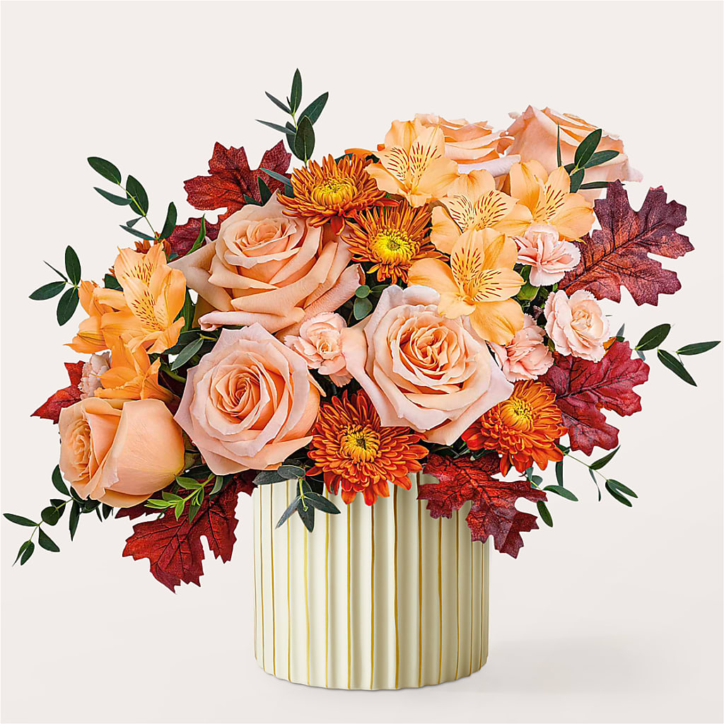 Spiced Latte Bouquet with Ivory Vase –  Best Choice Floral And Landscape, Hortonville WI