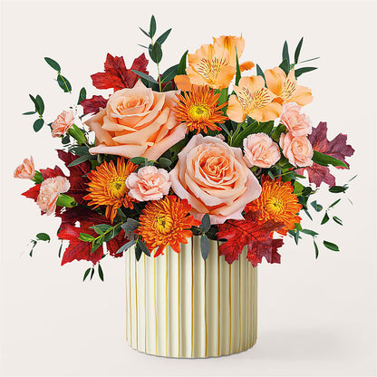 Spiced Latte Bouquet with Ivory Vase –  Best Choice Floral And Landscape, Hortonville WI
