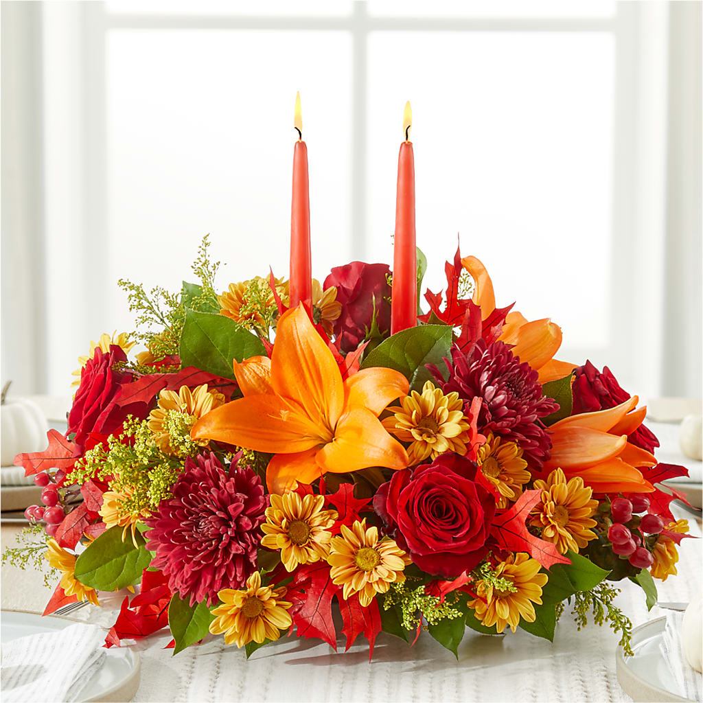 Autumn's Embrace Centerpiece –  Best Choice Floral And Landscape, Hortonville WI