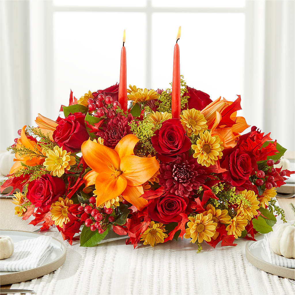 Autumn's Embrace Centerpiece –  Best Choice Floral And Landscape, Hortonville WI