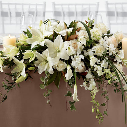 White Linen Arrangement –  Best Choice Floral And Landscape, Hortonville WI